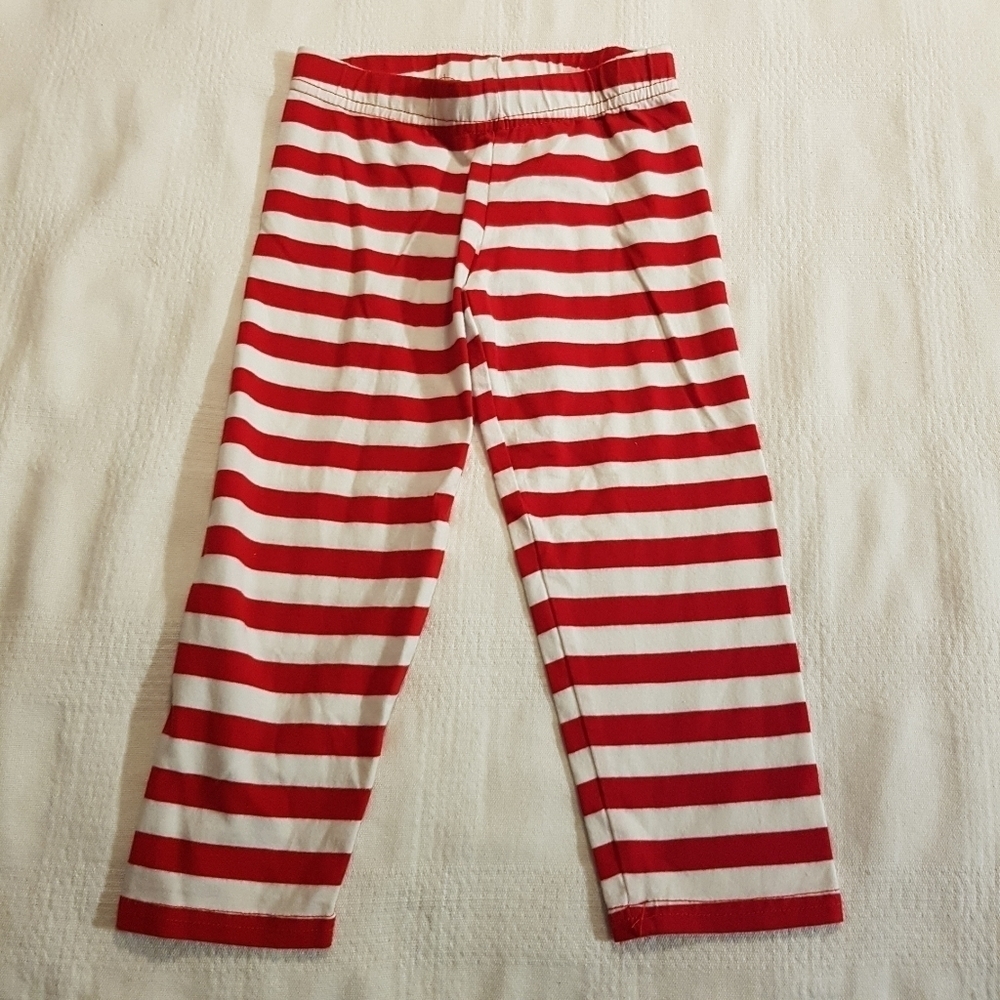 Emily Rose girls 2T red & white striped pants holiday wear